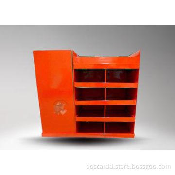 Full View Heavy Duty Cardboard Display Stand Red Five Layer